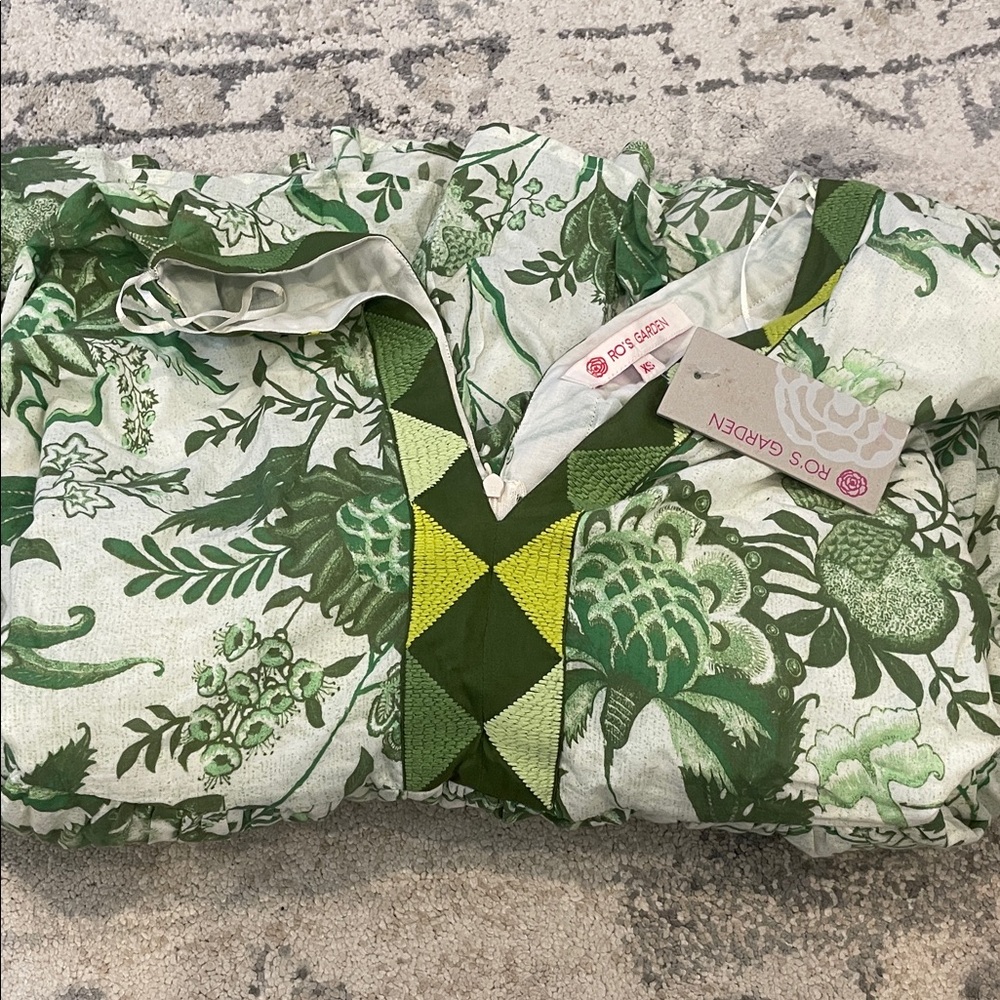 Ro’s Garden Green Floral Maxi Dress